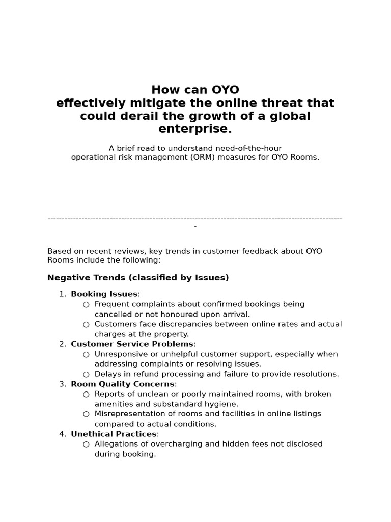 Doc For Oyo Pdf Business