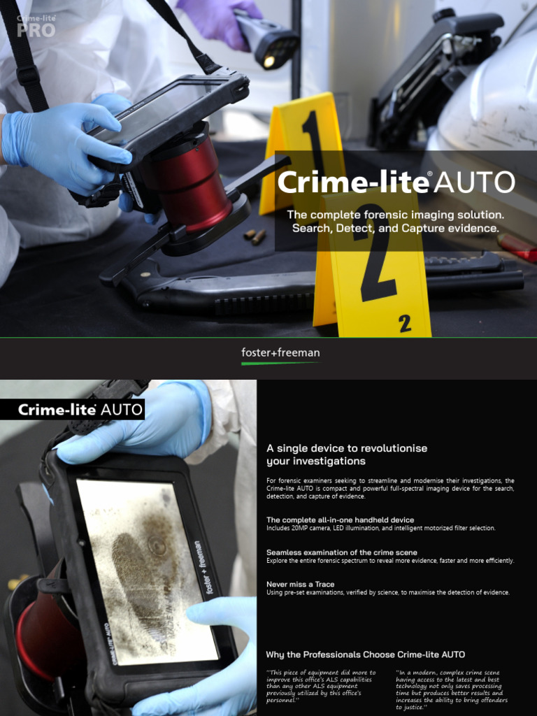 Crime-lite AUTO Forensic Imaging Device | PDF | Crime Scene | Forensic ...