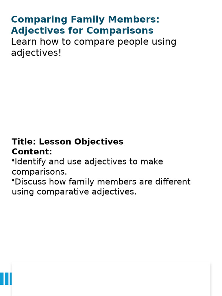 Comparing Family Members with Adjectives | PDF