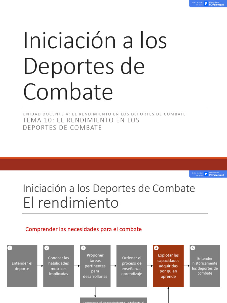 Rendimiento en Deportes de Combate | PDF