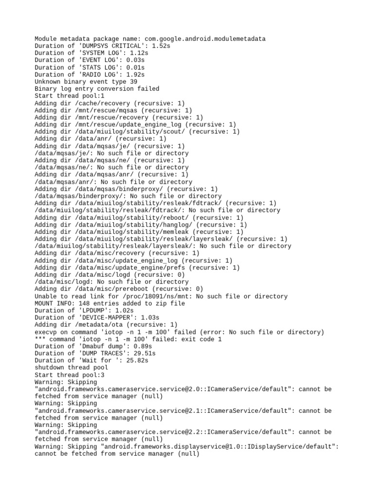 Android Module Metadata Log Analysis | PDF | Computer Data | Computer ...