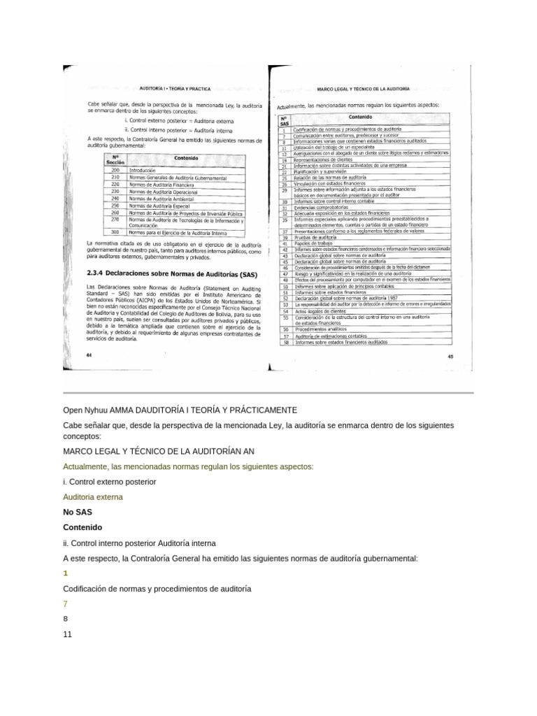 Marco Legal de la Auditoría Gubernamental | PDF | Auditoría | Estado ...