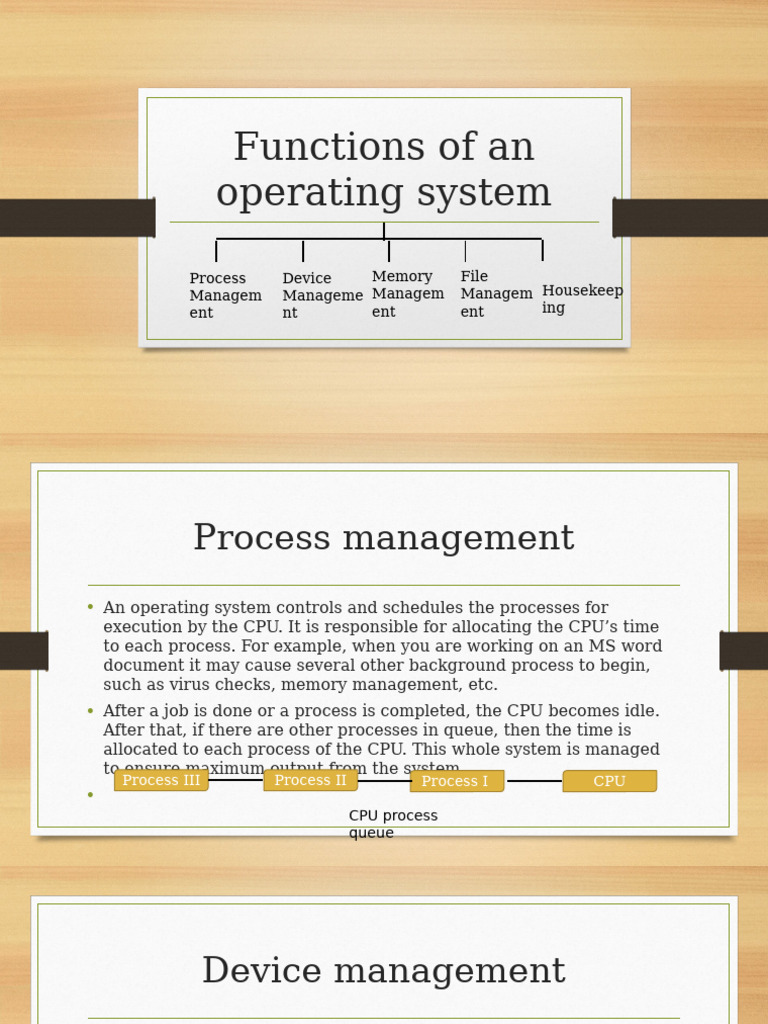 Functions of An Operating System | PDF | Process (Computing ...