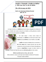 Semana de Prevenção e Promoção À Saúde Da Mulher Folder