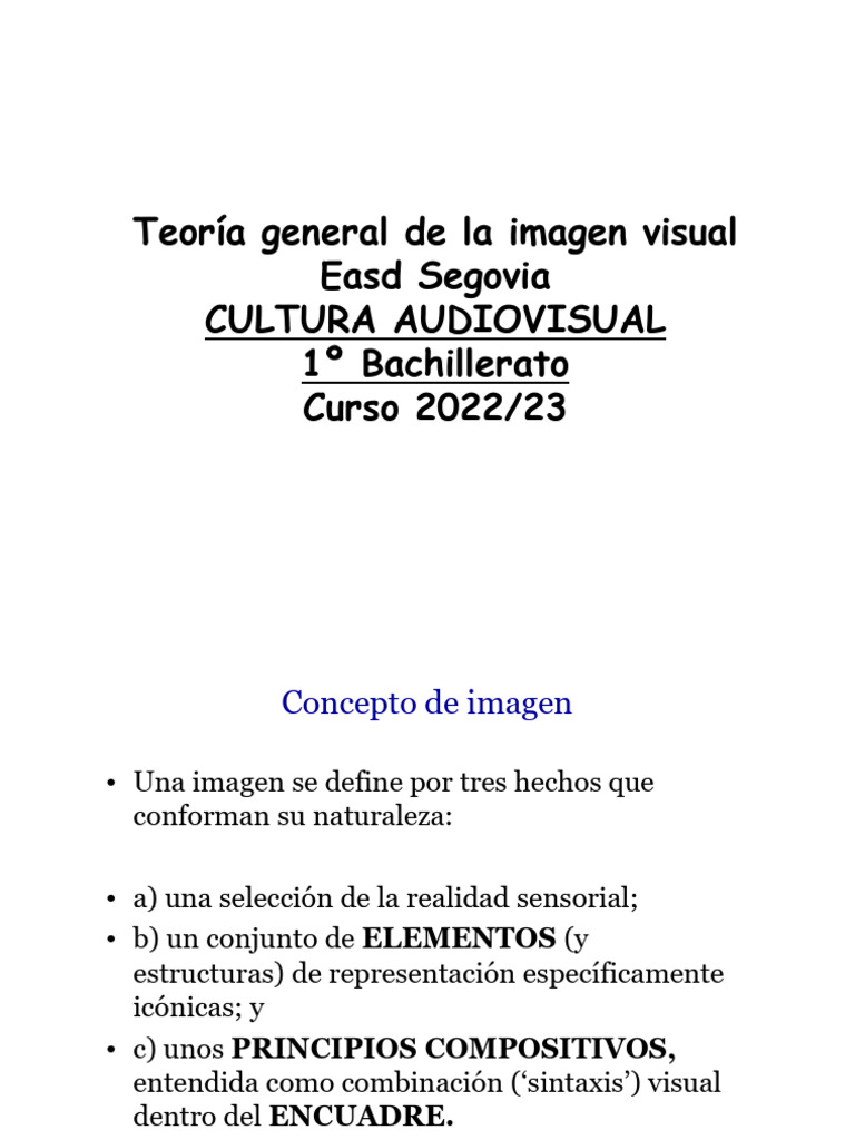 Teoría General de La Imagen | PDF | Composición (artes visuales