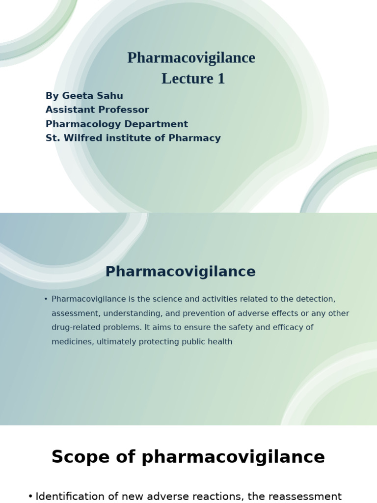 Introduction to Pharmacovigilance Concepts | PDF | Pharmacovigilance ...