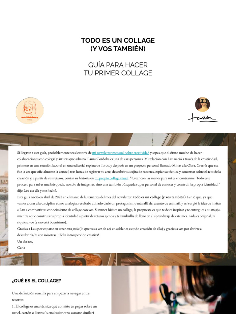 Guía para tu primer collage | PDF | Collage | Las artes