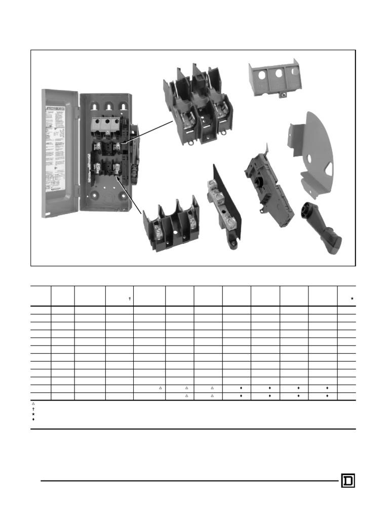 Heavy Duty Safety Switch Parts Guide | PDF | Switch | Electrical Components
