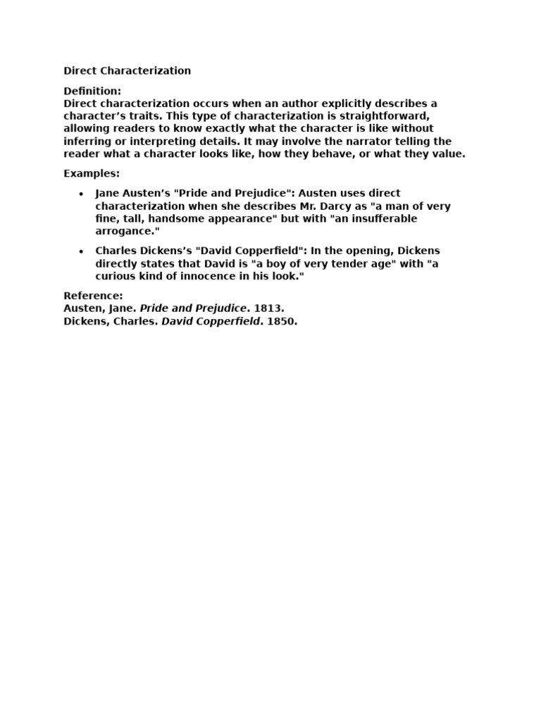 Derict Charactrization | PDF