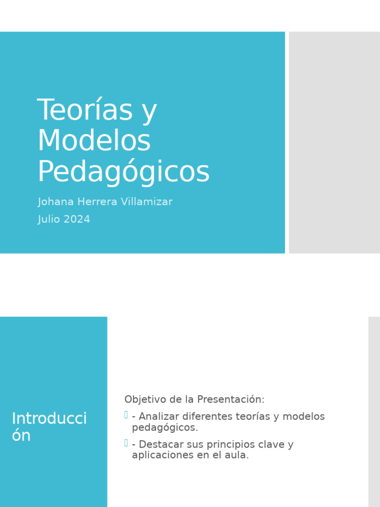 Teorias y Modelos Pedagogicos | PDF | Constructivismo (filosofía de la ...