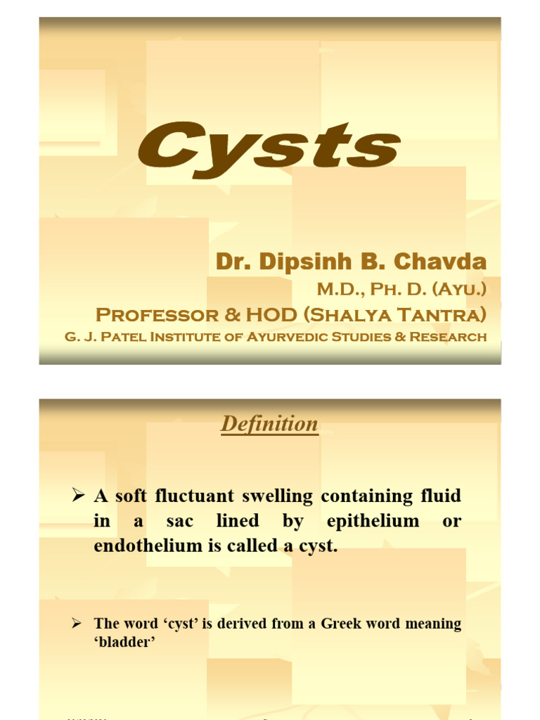 Understanding Cysts and Their Types | PDF | Epithelium | Anatomy