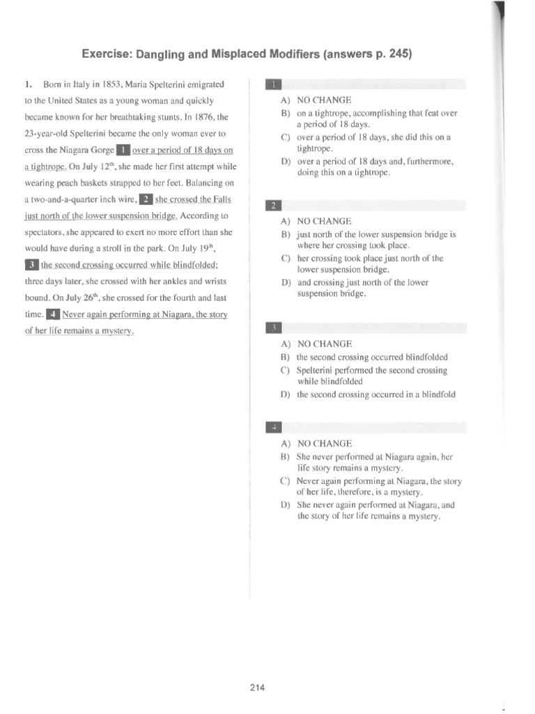 Dangling and Misplaced Modifiers | PDF