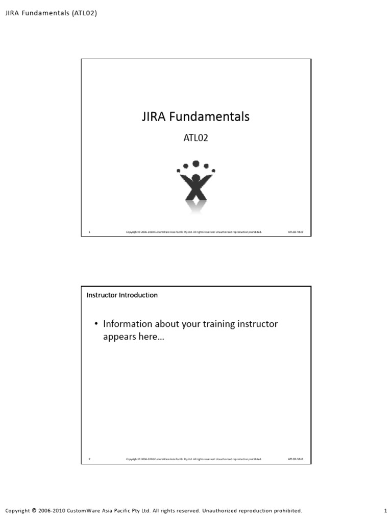 ATL02 JIRAFundamentals 2pp | PDF | Copyright | Databases
