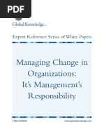 Managing Change in Organizations: It's Management's Responsibility