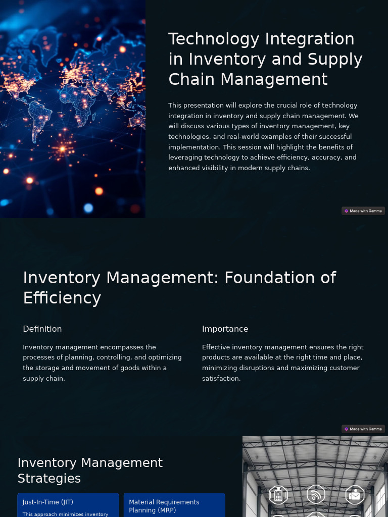 Tech Integration in Inventory & Supply Chain Management | PDF ...
