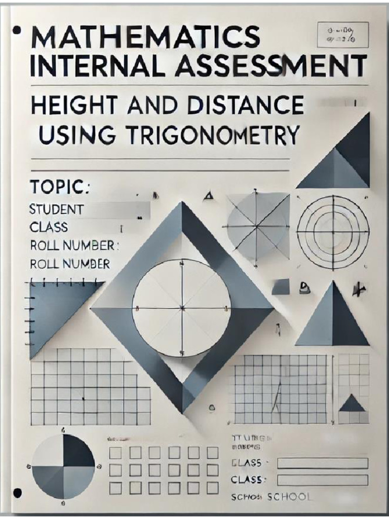 Height and Distance in Trigonometry | PDF | Trigonometry ...