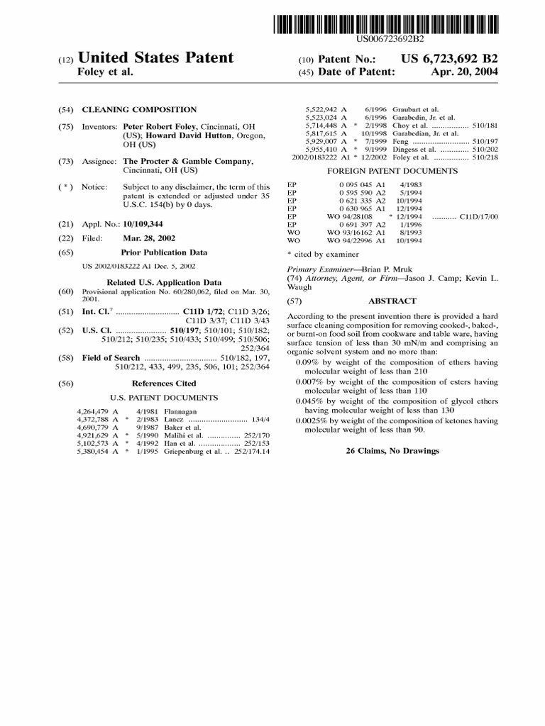Cleaning Composition | PDF