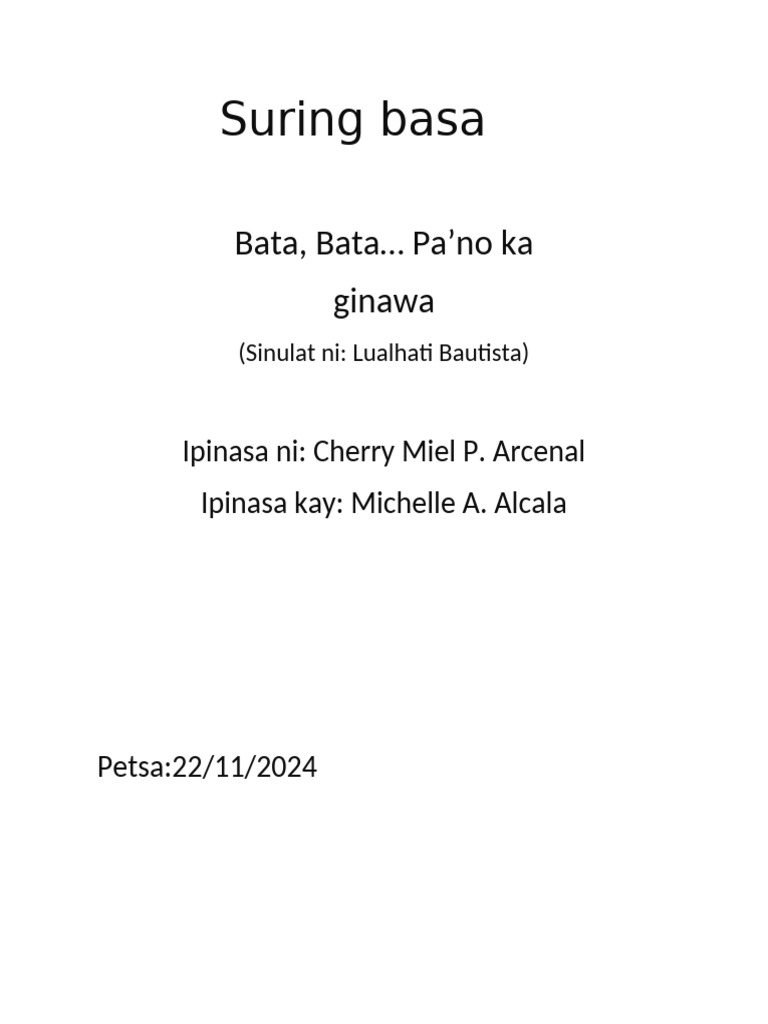 Cherry - Suring Basa | PDF