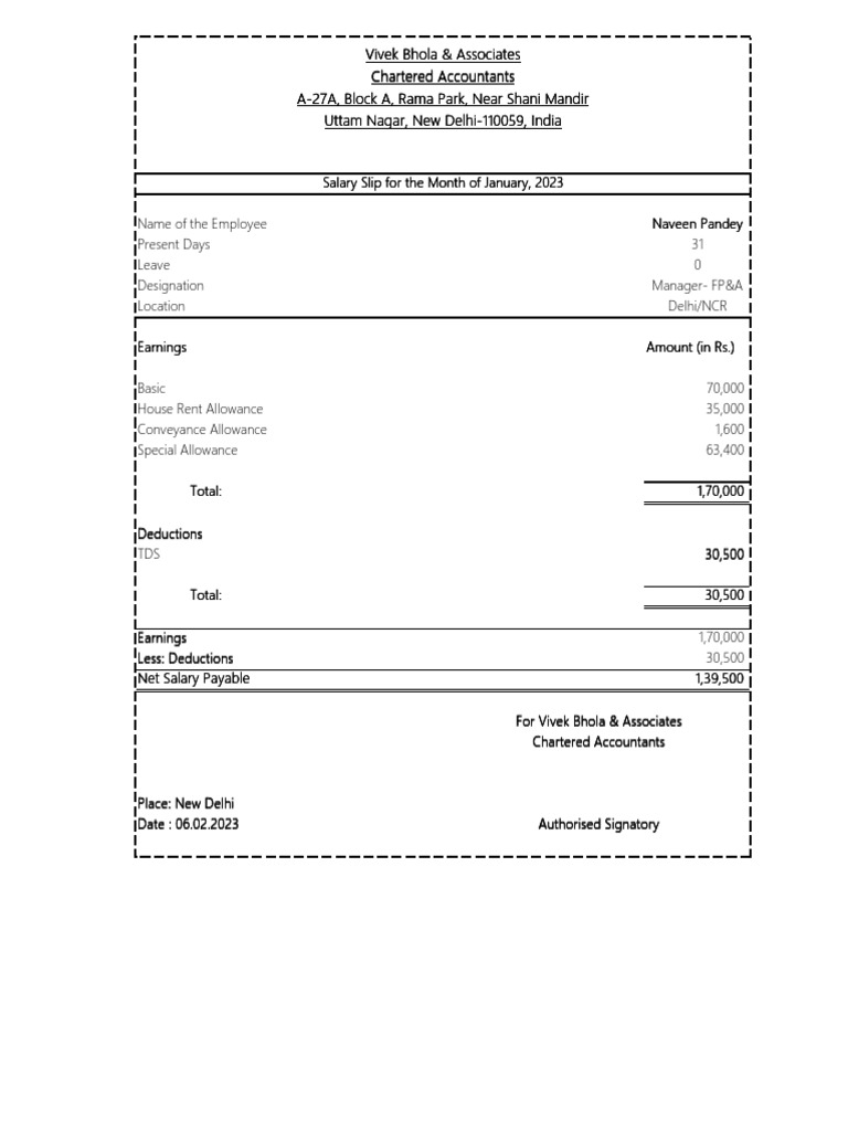 Naveen Pandey Salary Slips 2023 | PDF | Government Finances | Taxes