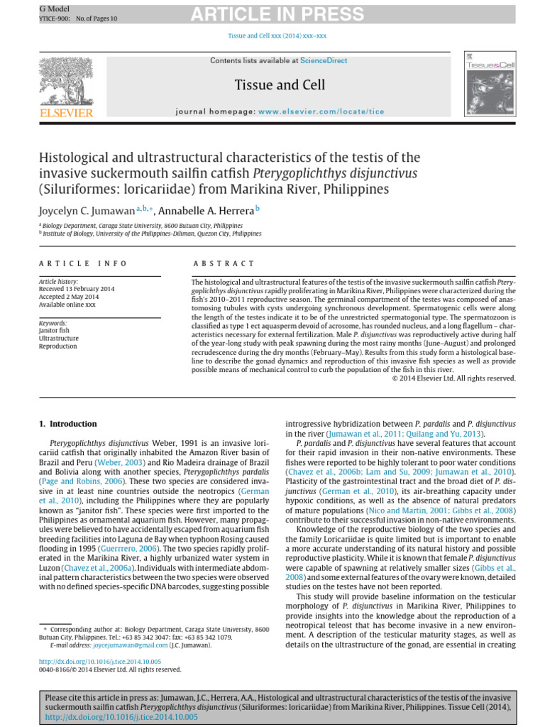 Jumawan - 2014 - Características Histológicas y Ultraestructurales Del ...
