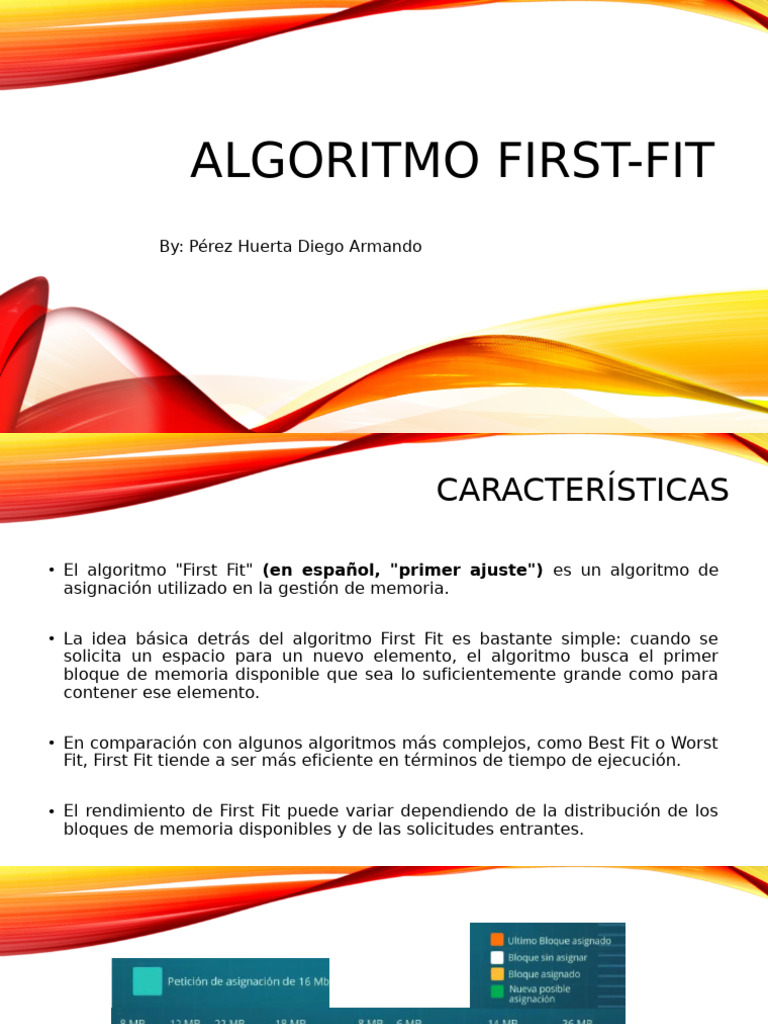 Algoritmo First Fit en Gestión de Memoria | PDF