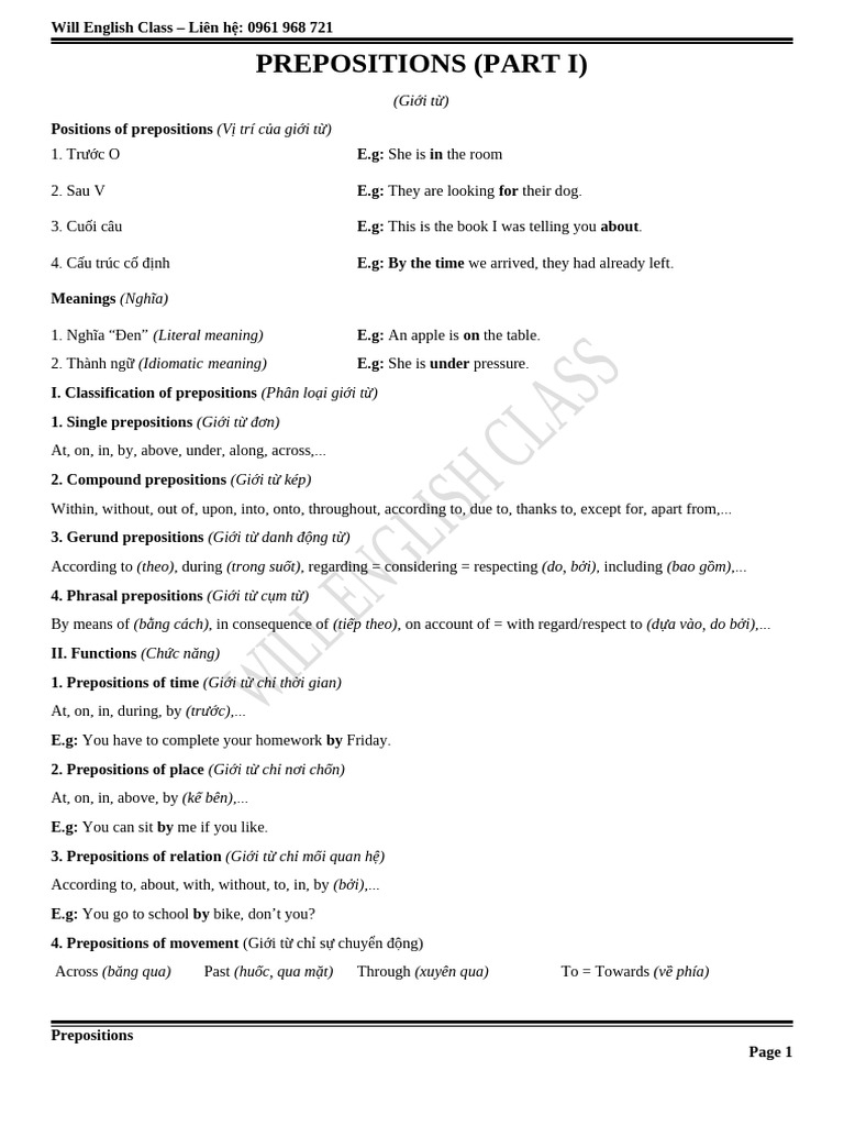 17.prepositions (Part1) | PDF