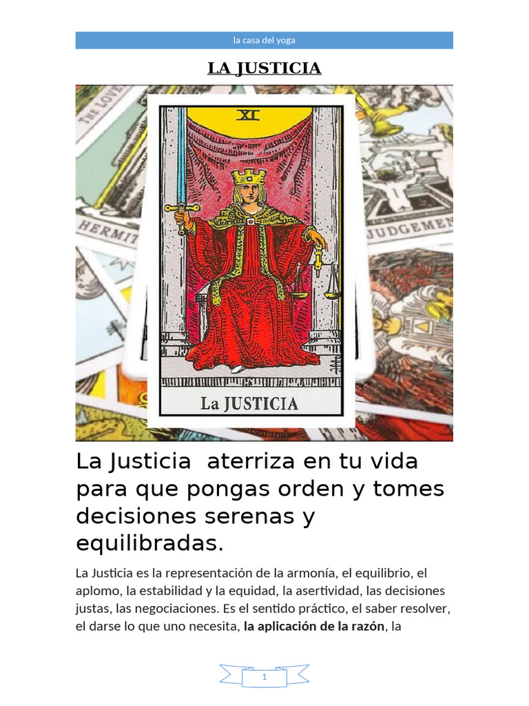 Arcano 8: La Justicia y el Equilibrio | PDF