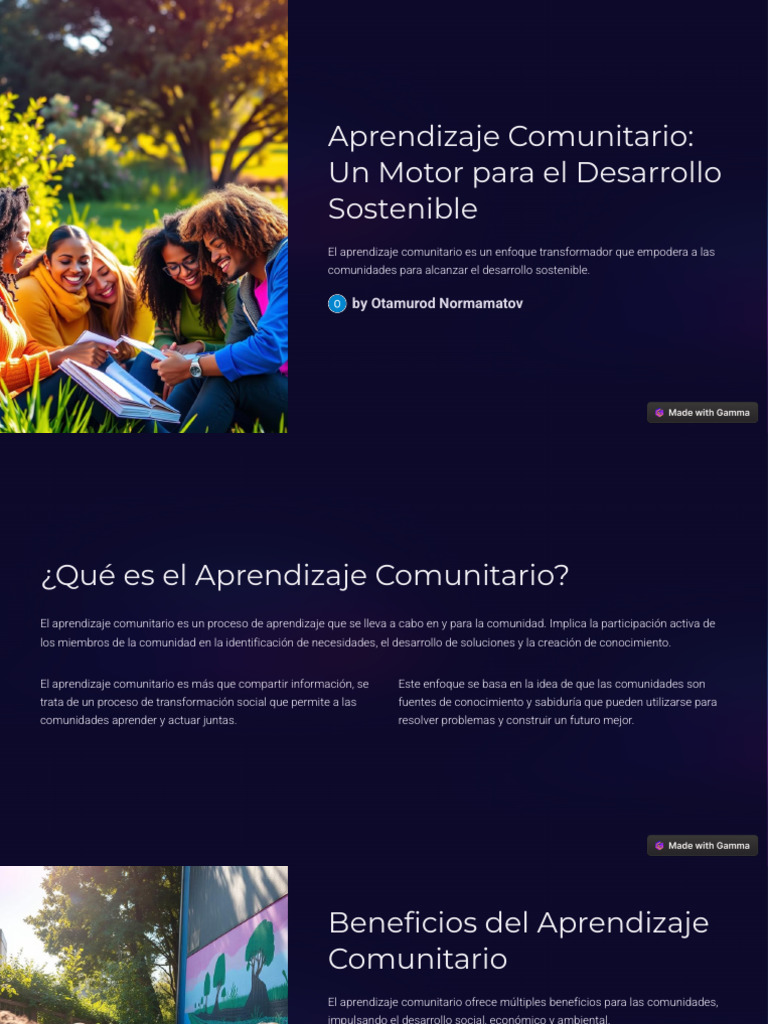 Aprendizaje Comunitario para el Desarrollo Sostenible | PDF ...