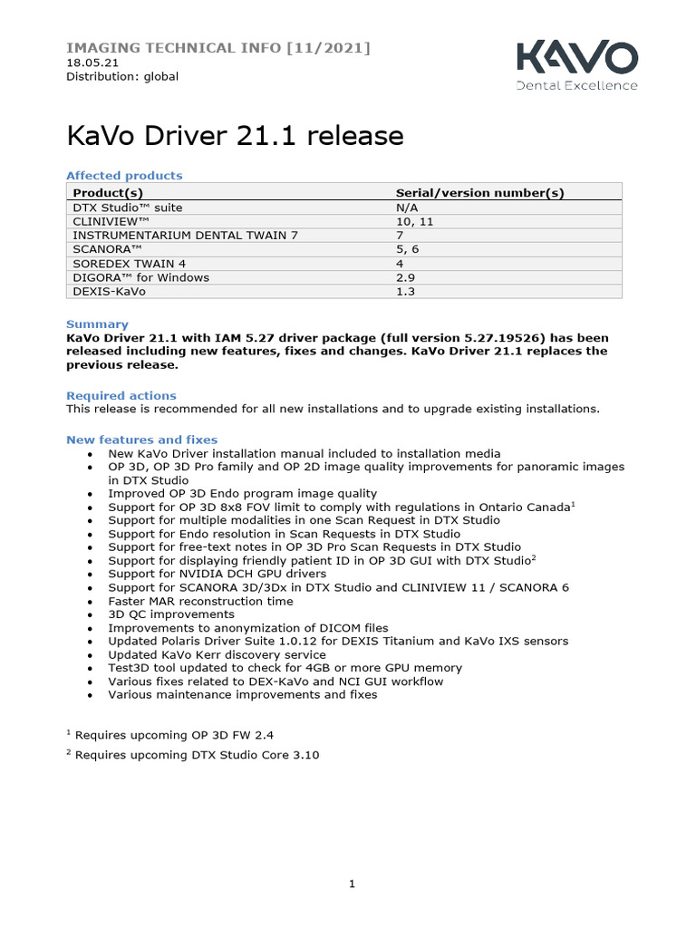 2021-11 KaVo Driver 21.1 Release | PDF | Graphics Processing Unit ...