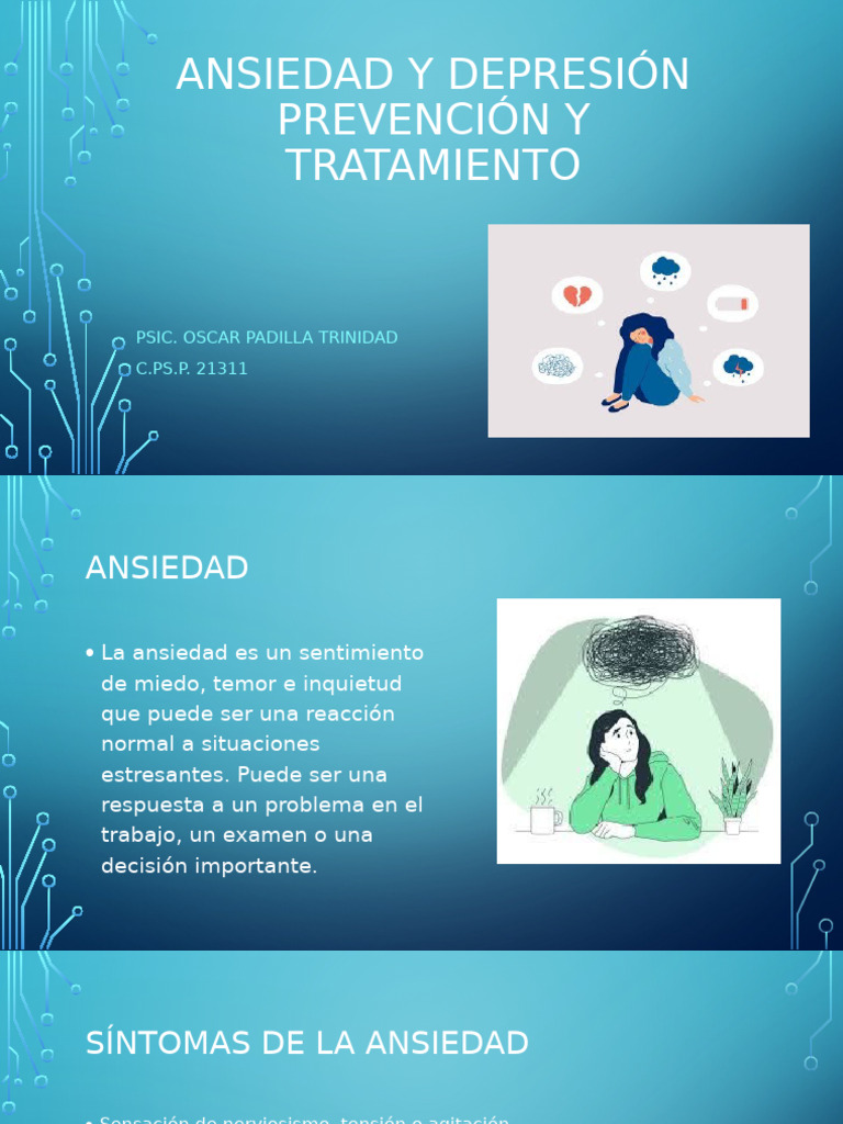 Ansiedad y Depresión: Prevención y Tratamiento | PDF | Ansiedad ...
