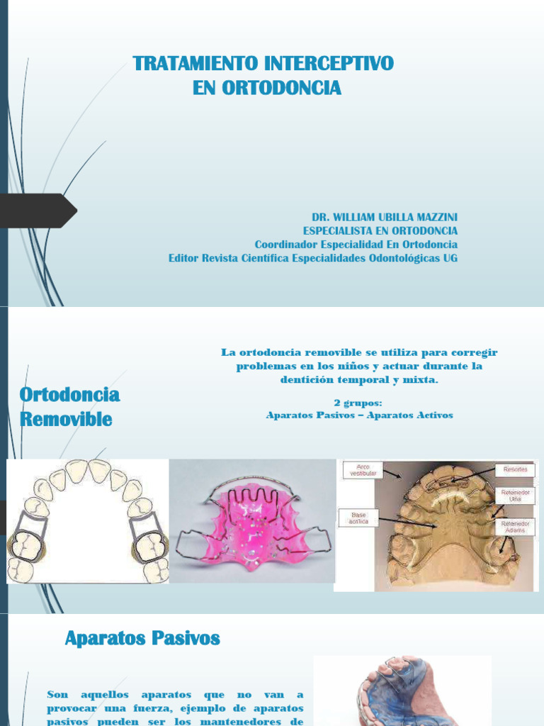 3 Tratamiento Interceptivo en Ortodoncia | PDF | Ortodoncia | Ramas de ...
