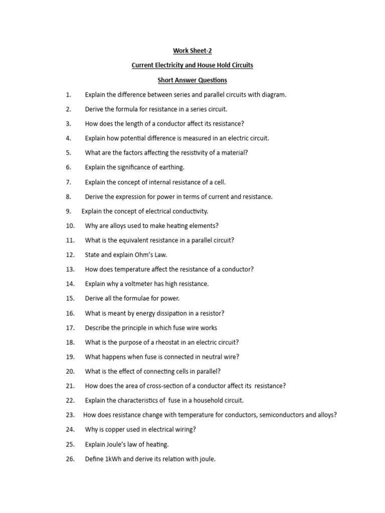 Currentelectricityw 2 | PDF