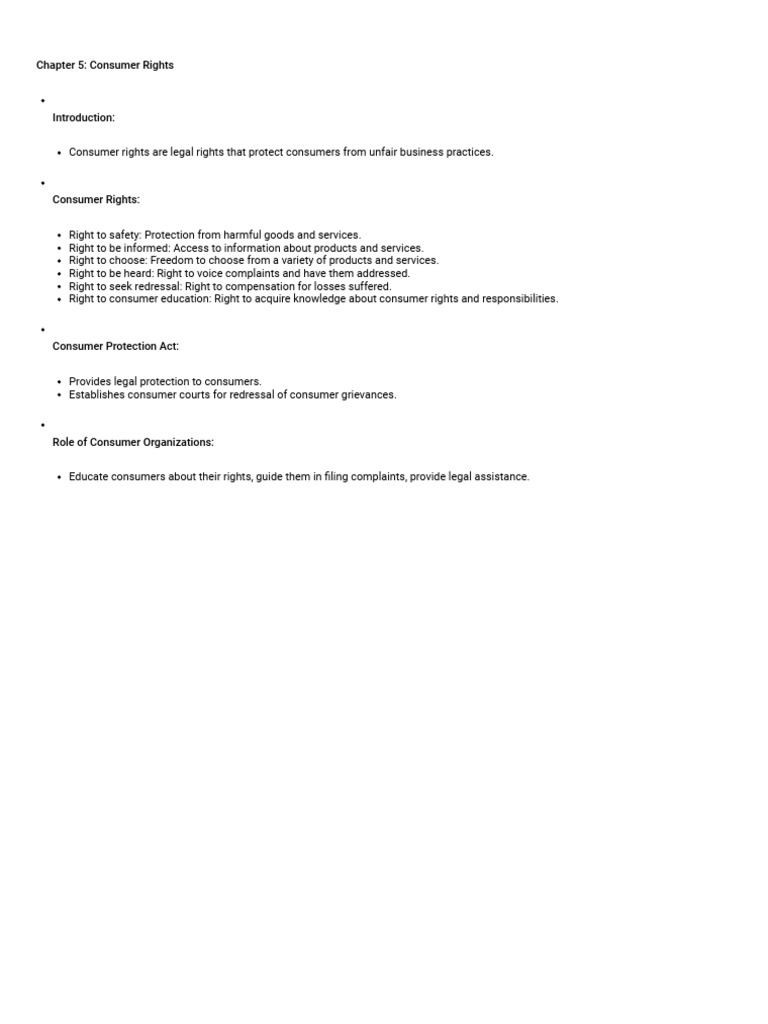 Understanding Consumer Rights and Protections | PDF
