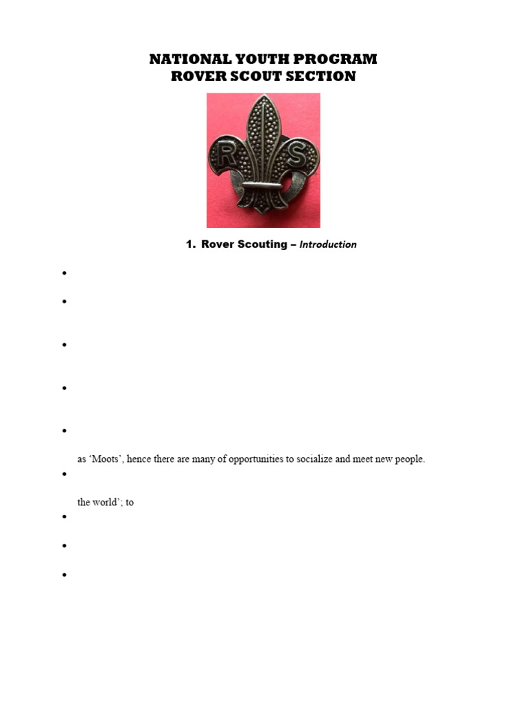 Rover Scouts: Program Overview and Goals | PDF | Scouting | Youth ...