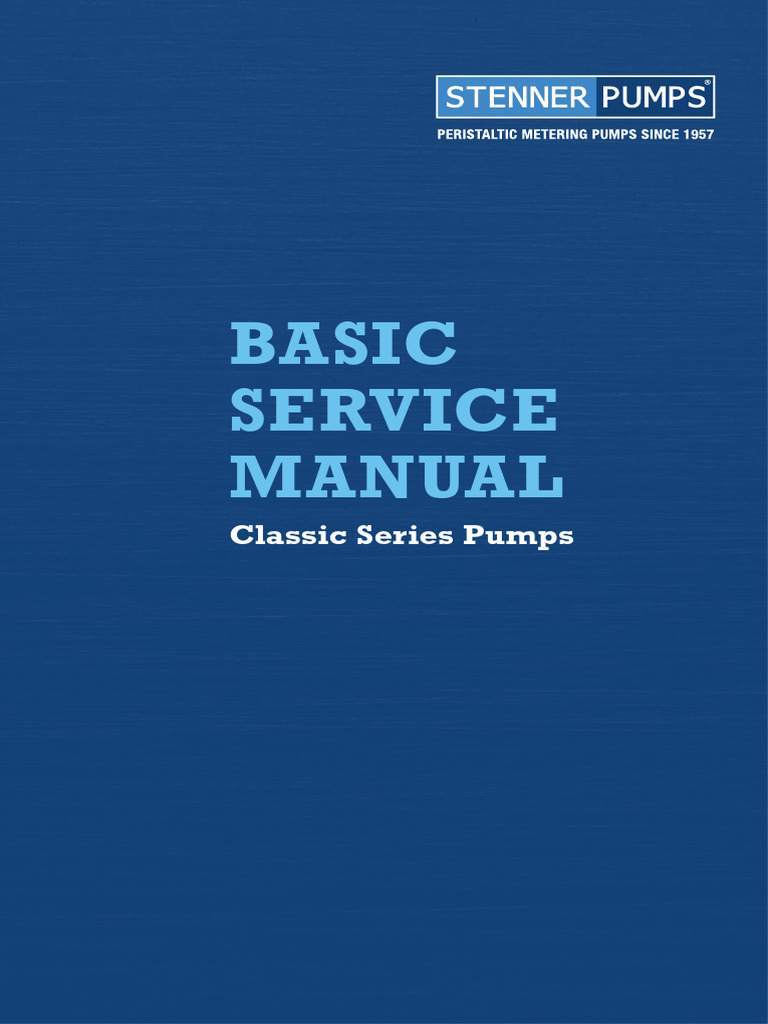 Basic Service Manual - Stenner PUmps | PDF | Pump | Valve