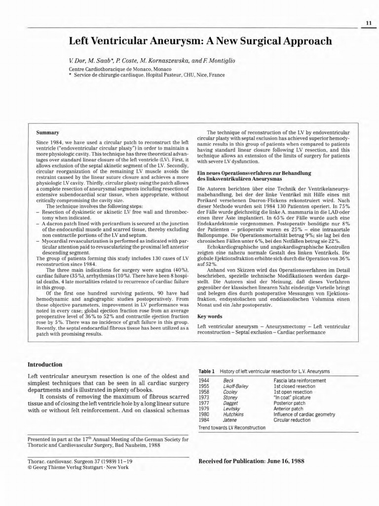 Thorac Cardiovasc Surg 1989 37 11-19 | PDF | Ventricle (Heart ...
