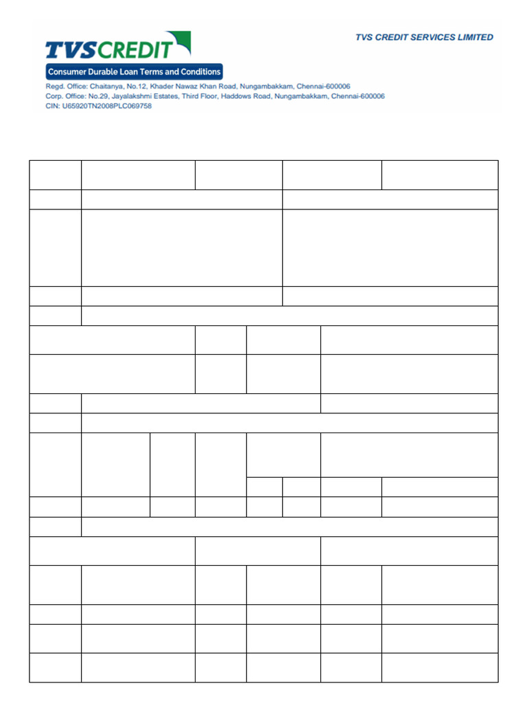 KFS_FORM | PDF | Loans | Interest