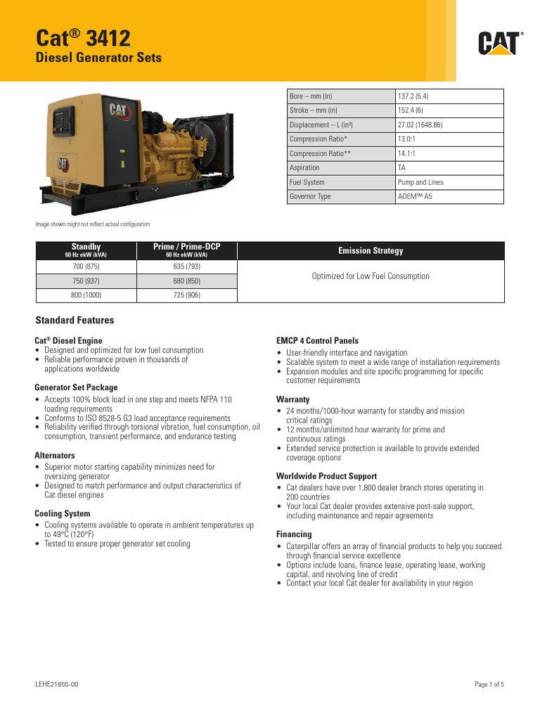 ® Diesel Generator Sets: Standard Features | PDF | Diesel Engine ...