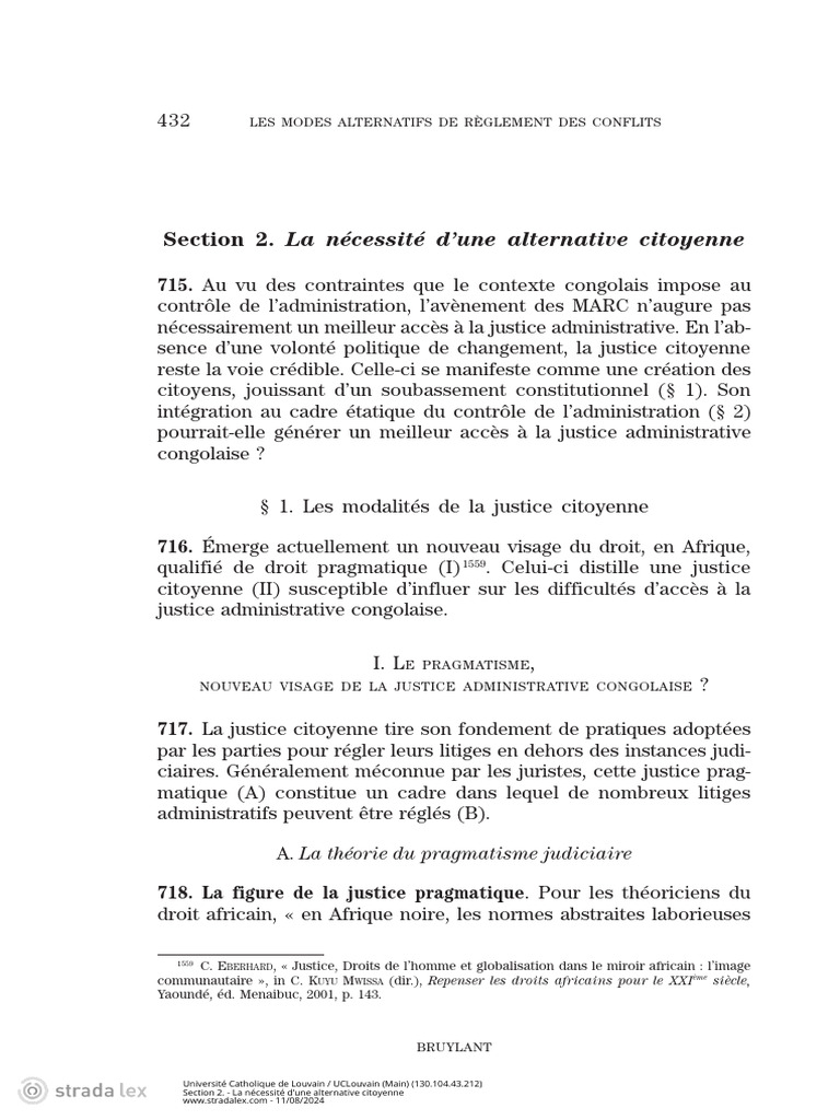 Justice citoyenne en RDC : enjeux et pratiques | PDF | Loi | Impôts
