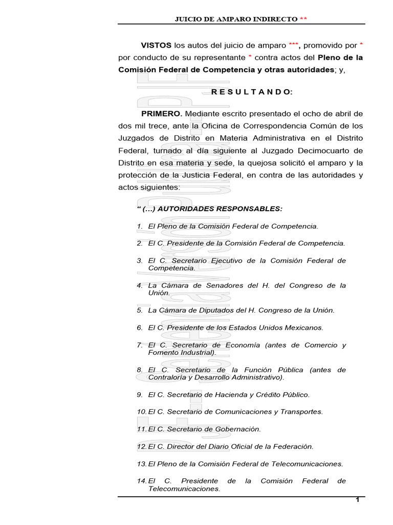 Ejecutoria Amparo Indirecto 212-2014 | PDF | Caso de ley | Federación