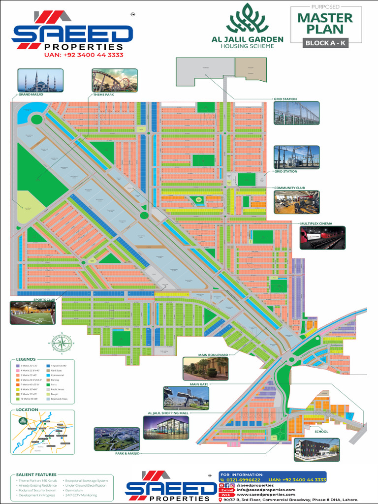 Al Jalil Garden Map Saeed Properties Lahore | PDF