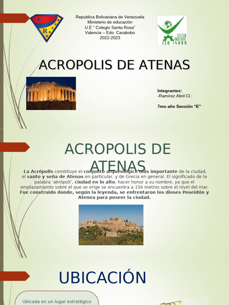 Partes de la Acrópolis de Atenas | PDF