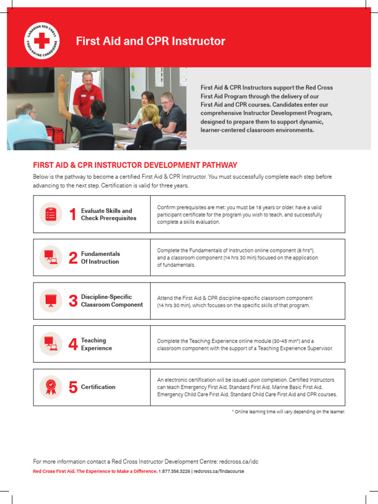 Fact Sheet CRC FA Instructor - EN | PDF | First Aid | Learning