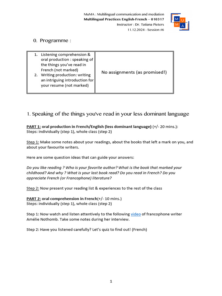 Multilingual Communication & Resume Tips | PDF | Résumé | Employee ...