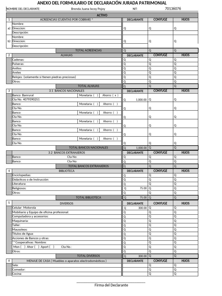 Anexo Formulario DJP 07.03.22 1 | PDF | Finanzas personales | Servicios ...