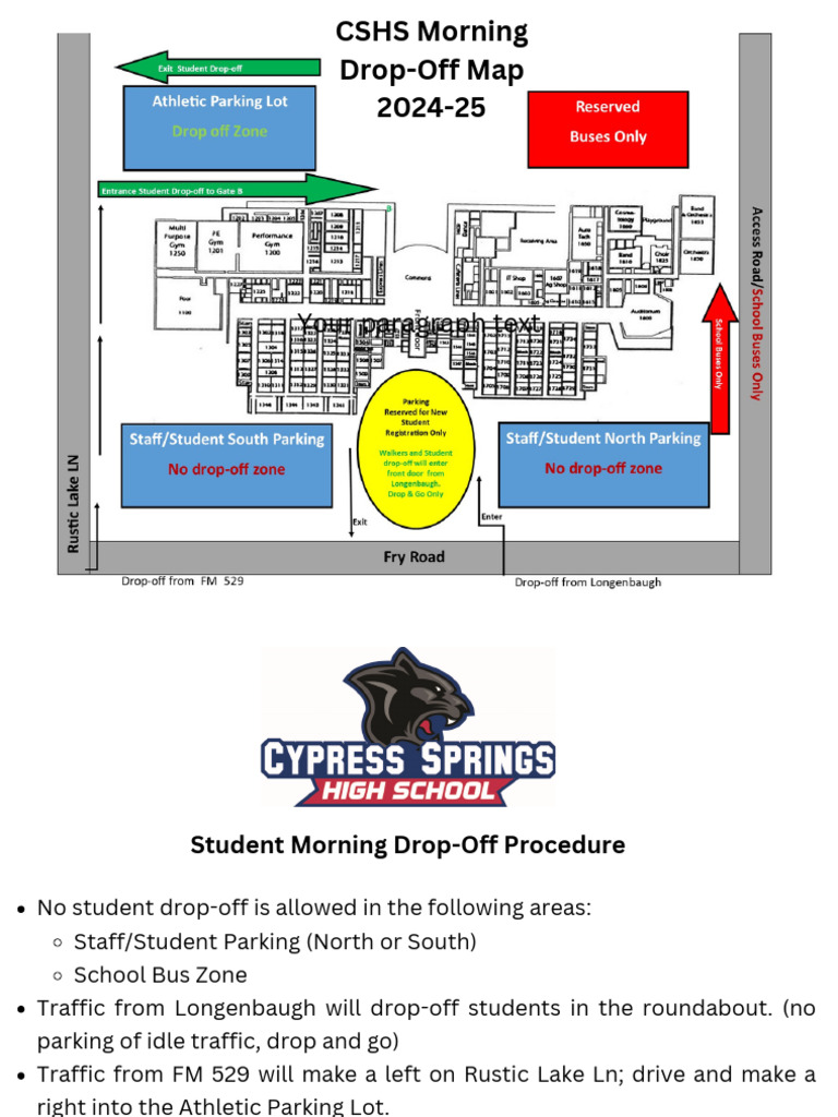Student Morning Drop-Off Guidelines | PDF