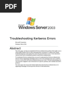 Download Troubleshooting Kerberos Errors by Fred  SN81977943 doc pdf
