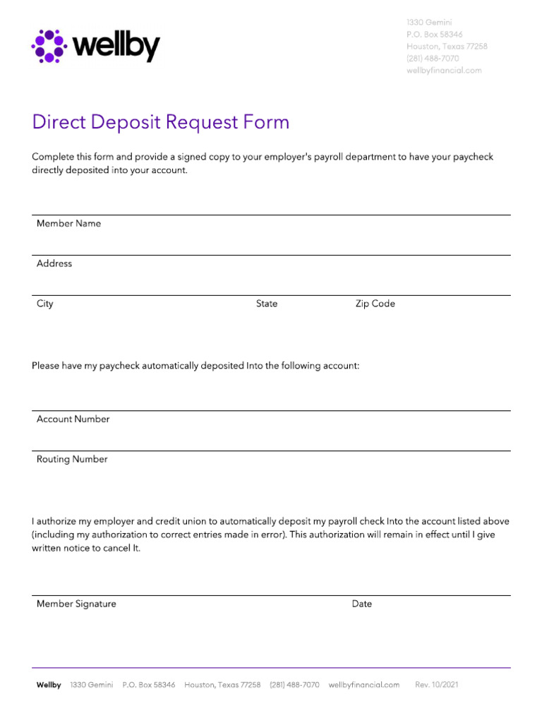 Direct Deposit | PDF