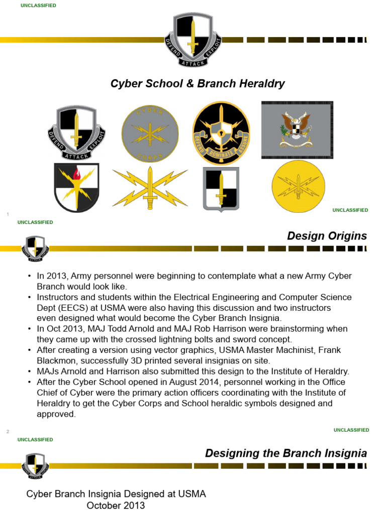 Cyber Branch Insignia Overview | PDF | Military Uniforms | Uniforms