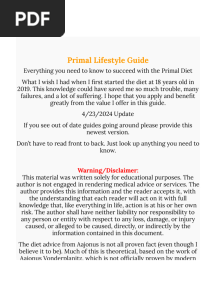 Primal Lifestyle Guide